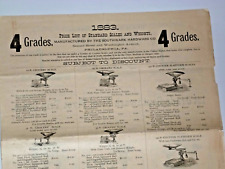 ANTIQUE 1880s SCALE CATALOG! SCALES FOR GROCERS, BUTCHERS, BUTTER, TOBACCO, TEA! segunda mano  Embacar hacia Argentina