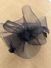 Navy blue fascinator for sale  SUTTON