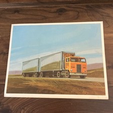 IMAGEM DE PAREDE VINTAGE AMARELA TRÂNSITO LINHAS DE CARGA TRANSPORTE SEMI CAMINHÃO E REBOQUE comprar usado  Enviando para Brazil