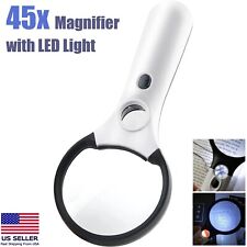 3 Luz Led 45X Portátil Lupa Leitura Lupa Lente Lupa De Joias, usado comprar usado  Enviando para Brazil