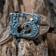 3D Carnival Lucky 13 Ring .925 silver Ladies Mens Biker Sizes M - Z  comprar usado 3D Carnival Lucky 13 Ring .925 silver Ladies Mens Biker Sizes M - Z  comprar usado  Enviando para Brazil