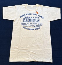 Camiseta BobbyOur NOS Vintage 1958 Pikes Peak Hill Climb USAC Iskenderian Cams, usado comprar usado  Enviando para Brazil