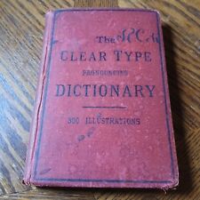 1800s The Clear Type Pronouncing Dictionary 300 Illustrations  LIBRAIRIE... comprar usado  Enviando para Brazil