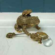set brass jeweled desk frog for sale set brass jeweled desk frog for sale Las Vegas
