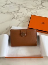 Novo Autêntico Hermes Porte-Carte R.M.S Porta-Cartão Porta-Cartão Dourado Evercolor comprar usado  Enviando para Brazil