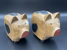 Pigs hardwood handpainted for sale  Brockton