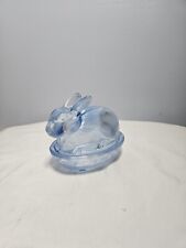 bunny blue vintage glass lid for sale  Buffalo