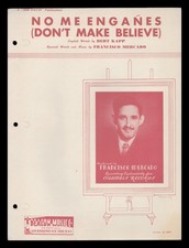 Partituras vintage NO ME ENGANES 1949 inglês/espanhol FRANCISCO MERCADO comprar usado  Enviando para Brazil