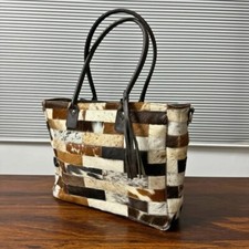 Bolsa tote de couro natural, bolsa de couro de vaca, bolsa de ombro de couro de vaca feita à mão. comprar usado  Enviando para Brazil