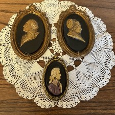 Vintage chalkware plaques d'occasion  Expédié en Belgium