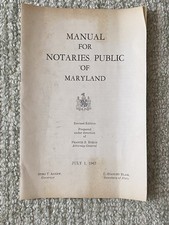 Manual notaries public for sale  Libertytown