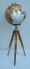 Globo Floor World com suporte de tripé de madeira 18" grande moderno mapa Atlas decoração globo comprar usado  Enviando para Brazil