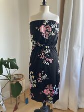 Black floral strapless for sale  GLASGOW
