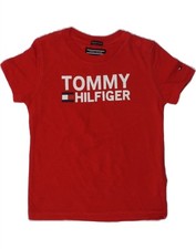 Camiseta gráfica Tommy Hilfiger bebê meninos 9-12 meses algodão vermelho BN96 comprar usado  Enviando para Brazil