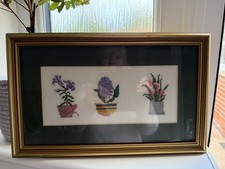 Framed needlework floral for sale Framed needlework floral for sale  DONCASTER