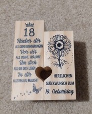 Geburtstag geschenk holz gebraucht kaufen  Gransee