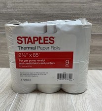 Rolos de papel térmico Staples 2 1/4" x 85 472872 PACOTE ABERTO 6 rolos comprar usado  Enviando para Brazil