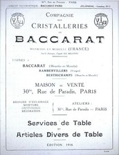 Pdf catalogue cristalleries d'occasion  Nancy-