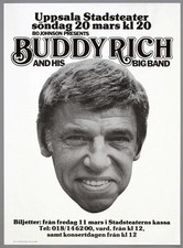 BUDDY RICH – raro pôster vintage original Uppsala, Suécia 1977 concerto de jazz comprar usado BUDDY RICH – raro pôster vintage original Uppsala, Suécia 1977 concerto de jazz comprar usado  Enviando para Brazil