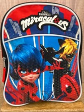 Mochila Zag Heroez Miraculous Ladybug com joaninha e gato noir, usado comprar usado  Enviando para Brazil