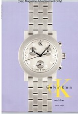 Relógios CK Calvin Klein fabricados na Suíça promo 1999 página inteira impressão anúncio comprar usado  Enviando para Brazil
