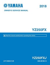Manual de serviço do proprietário Yamaha 2018 YZ250FX comprar usado  Enviando para Brazil