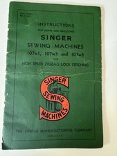 Máquina de costura Singer 107w1, 107w3 e 107w5 manual de instruções 1941 verde comprar usado  Enviando para Brazil