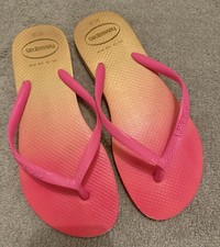 Pink gold havaianas for sale  WITNEY