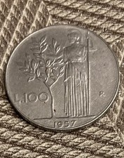 100 lire 1957 usato  Avezzano