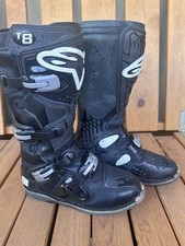 Usado, Botas de motocicleta Alpinestars Tech 8 pretas tamanho 11-(usadas) L@@K ” comprar usado  Enviando para Brazil