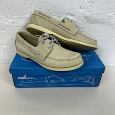 Vintage SPERRY TOP-SIDER Couro Bege Tamanho 5 M Sapatos Casuais Barco Osso comprar usado  Enviando para Brazil