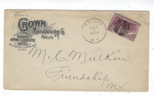 1894 Phelps NY to Friendship NY Publicidade, Broca de Grãos Crown Mfg 2c Colombiana comprar usado  Enviando para Brazil