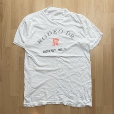 Camiseta branca ponto único vintage anos 90 Rodeo Drive Beverly Hills Rolls Royce comprar usado  Enviando para Brazil