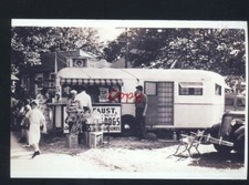 FOTO REAL CACHORRO-QUENTE VENDEDOR TRAILER FOOD TRUCK CAMPISTA ANTIGO CARTÃO POSTAL CÓPIA comprar usado  Enviando para Brazil