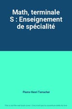 Math terminale enseignement d'occasion  France