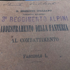 1916 manuale alpini usato  Italia