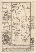 Mapa de estrada Grantham-Foston-Newark-on-Trent-Tuxford por J. OWEN & E. BOWEN 1753 comprar usado  Enviando para Brazil
