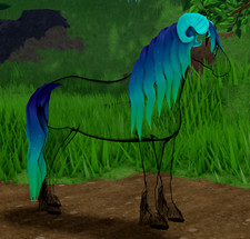 Preto com chifres turquesa V2 Ghost Friesian super raro ilhas de cavalo selvagem branco comprar usado  Enviando para Brazil
