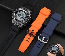 Pulseira de relógio para Casio Pro Trek PRG-260/550/250/500 PRW-3500/2500/5100 18mm borracha, usado comprar usado  Enviando para Brazil