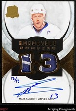2012-13 The Cup Honorable Numbers Mats Sundin JOGO-USADO PATCH AUTOGRAFADO 13/13 HOF comprar usado 2012-13 The Cup Honorable Numbers Mats Sundin JOGO-USADO PATCH AUTOGRAFADO 13/13 HOF comprar usado  Enviando para Brazil