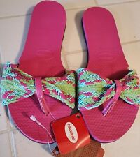 Sandálias Havaianas You St Tropez Feminina 9/10 EUA Flip Flop Malha Rosa Tamanho 41-42 comprar usado  Enviando para Brazil