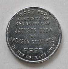 New Orleans LA Jackson Brewing JAX cerveja ou cerveja raiz token comercial GF 1 garrafa comprar usado  Enviando para Brazil