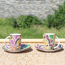Paire tasses porcelaine d'occasion  Cerisy-la-Salle
