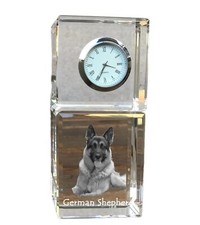 Używany, Owczarek niemiecki zegar kryształowy z psem Art-Dog na sprzedaż  PL
