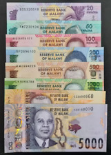 2017-2023 MALAWI 20 50 100 200 500 1000 2000 5000 ZESTAW Kwacha BANKNOT UNC na sprzedaż  Wysyłka do Poland