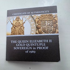 1989 gold quintuple for sale  ABERDEEN