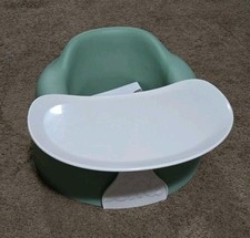 Assento de chão infantil Bumbo cadeira de bebê com arnês ajustável e bandeja verde comprar usado  Enviando para Brazil