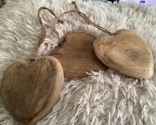Wooden hearts decorative for sale  LEEDS