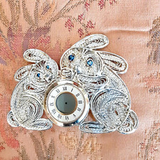 Relógio de mesa shopping digital vintage italiano coelho tom dourado 3,5X3 Ottocento comprar usado  Enviando para Brazil