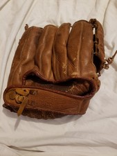 Antiga luva de beisebol 1641 JC HIGGINS COURO modelo profissional Sears Roebuck Co! comprar usado  Enviando para Brazil